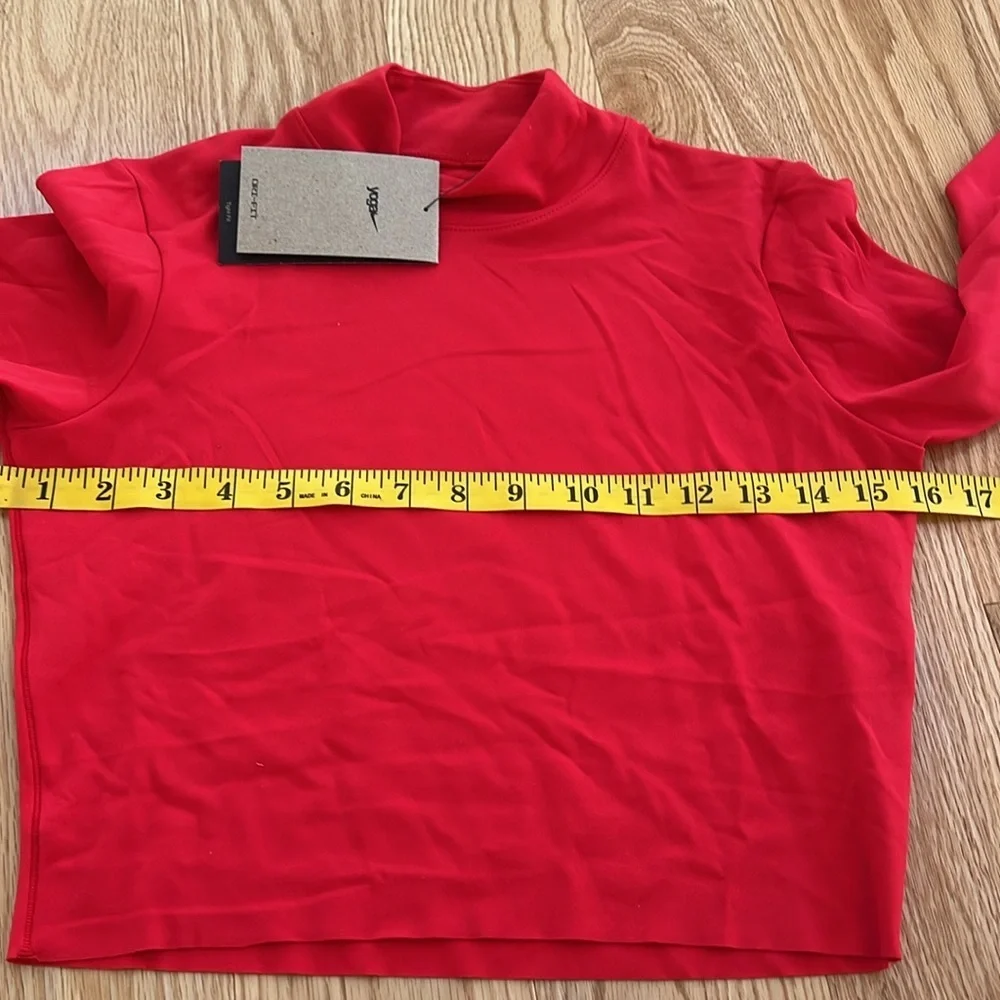 New! Nike small red long sleeve crop yoga top.